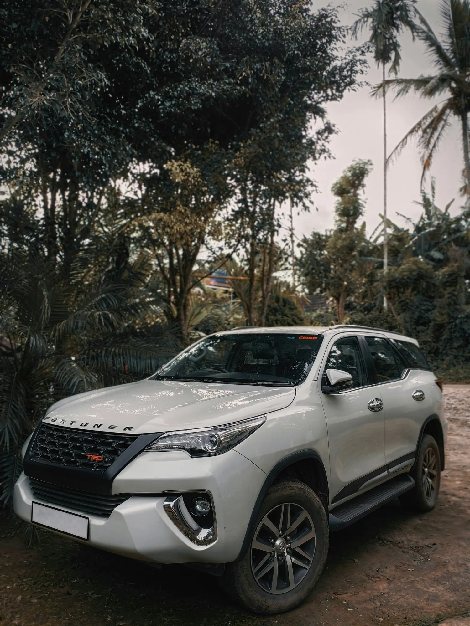 White Toyota Fortuner Legender front